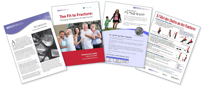 Osteoporosis Canada booklets